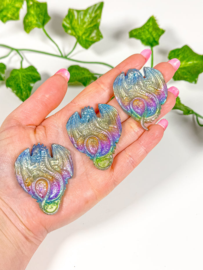 Titanium Rainbow Aura Bismuth Dragon