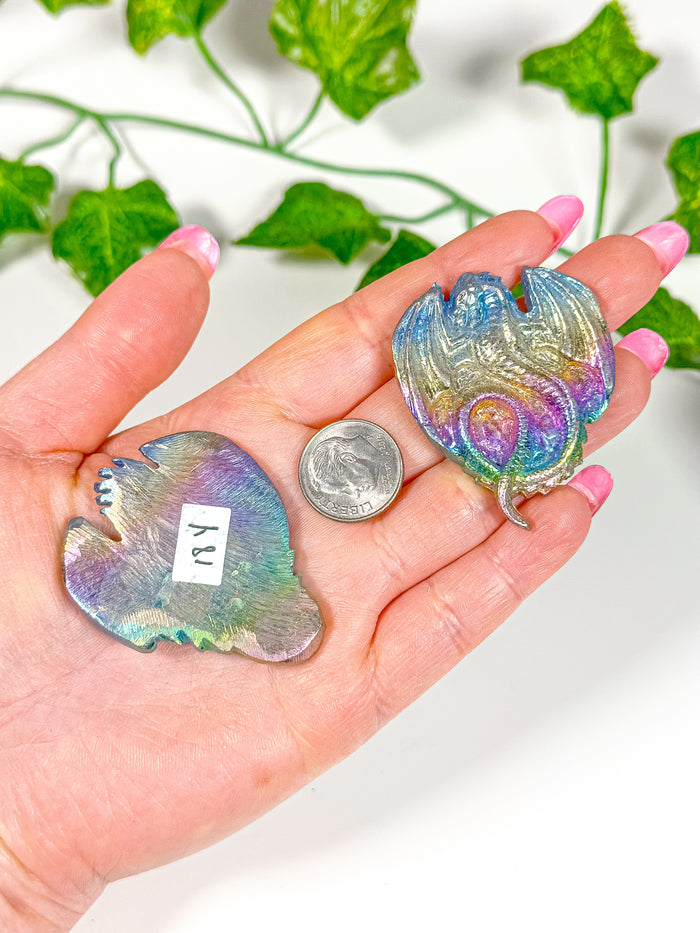 Titanium Rainbow Aura Bismuth Dragon