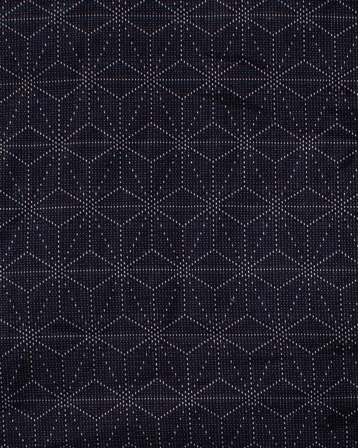 Tok, Hanten, Navy with White Asanoha Sashiko Style