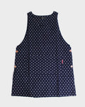 ToK Japanese Apron, Button Up Side, Indigo with White Jyuji