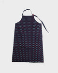 ToK Japanese Apron, Cafe Style, Indigo with Red and White Jyuji
