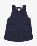 ToK Japanese Apron, Indigo Pockets, Indigo with Asanoha