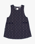 ToK Japanese Apron, Indigo Pockets, Indigo with Large White Dots