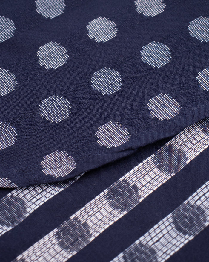 ToK Japanese Apron, Indigo Pockets, Indigo with Large White Dots