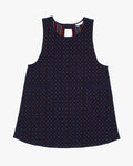 ToK Japanese Apron, Indigo Pockets, Indigo with Red, Yellow, Blue, Green