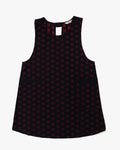 ToK Japanese Apron, Pockets, Dark Indigo with Large Red Polka Dots