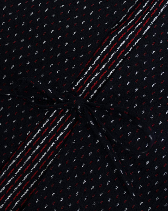 ToK Japanese Apron, Red Pockets, Indigo with Red and White Dash