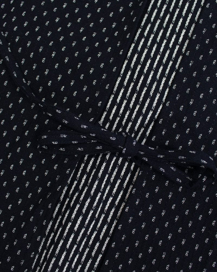 ToK Japanese Apron, Red Pockets, Indigo with White Dash