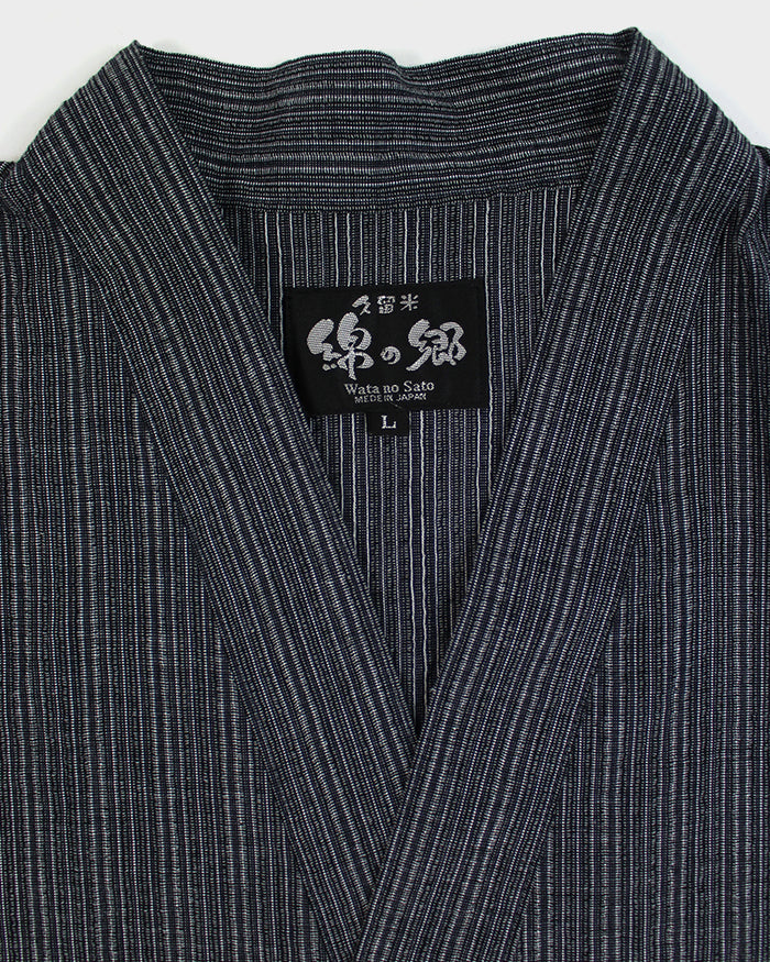 ToK Jinbei Set, Chijimi Weave, Grey Shima