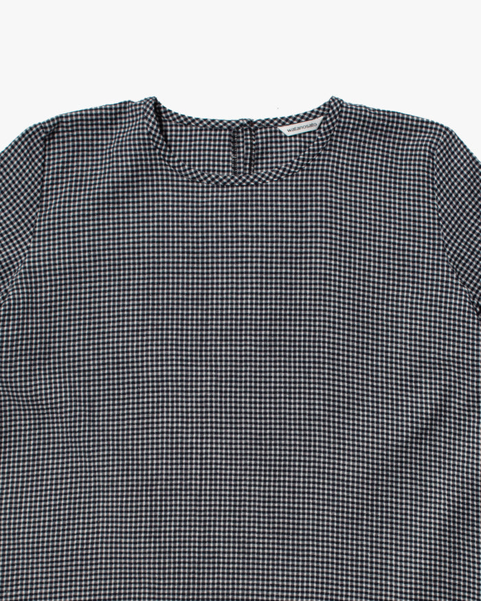 ToK Long Dress, Oversized, Black Gingham