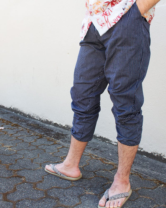 ToK Monpe Pants, Men's, Indigo with White Shima