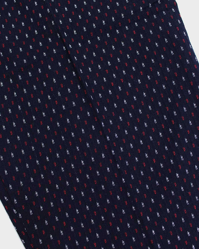 ToK Pants, Kasuri Indigo with Red and White Dash