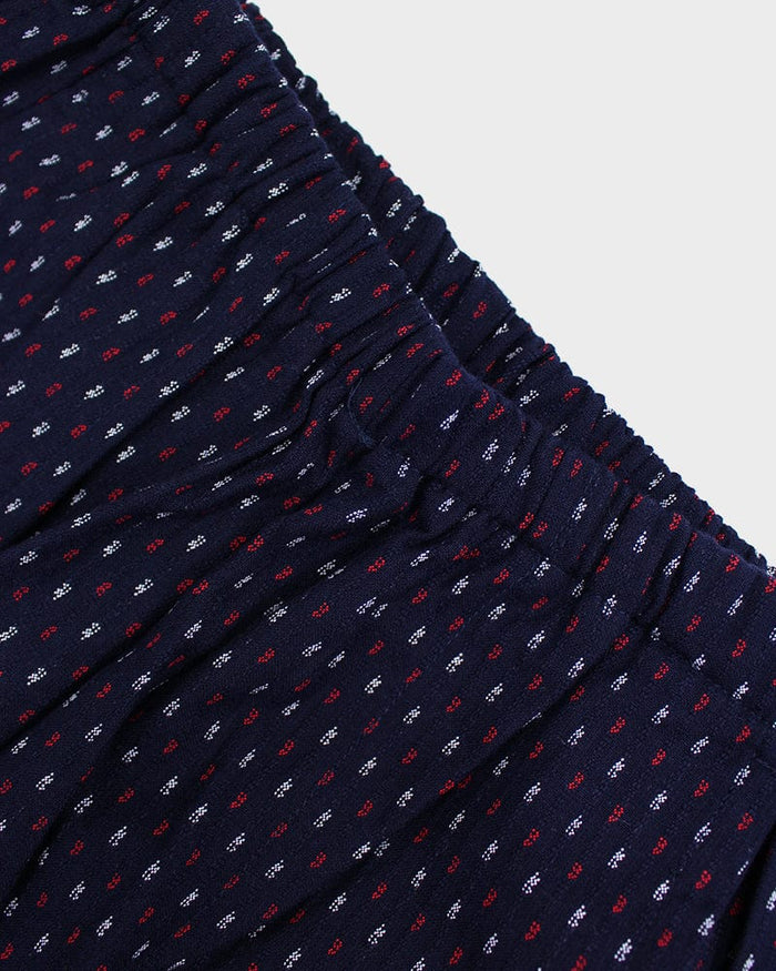 ToK Pants, Kasuri Indigo with Red and White Dash