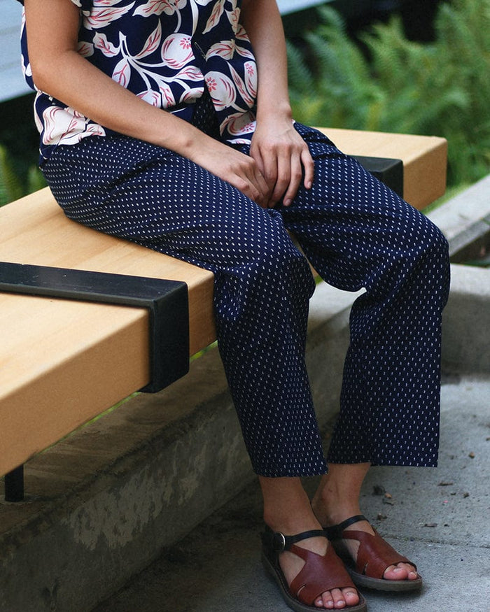 ToK Pants, Kasuri Indigo with White Dash