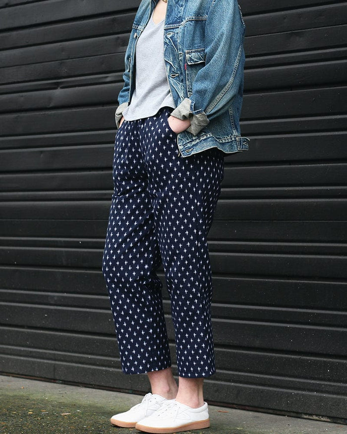 ToK Pants, Kasuri Indigo with White Jyuji