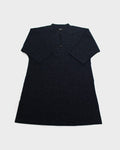 ToK Pocket Dress, Oversized A-Line, Front Button, Chijimi, Grid