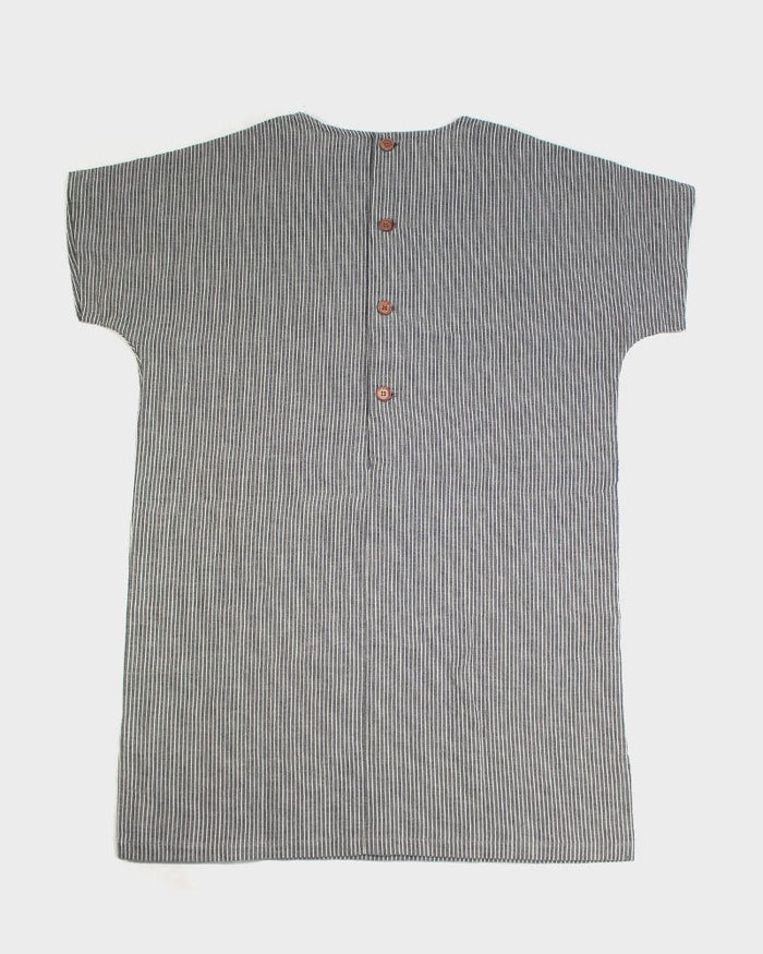 ToK Pocket Dress, Oversized, Grey Shima