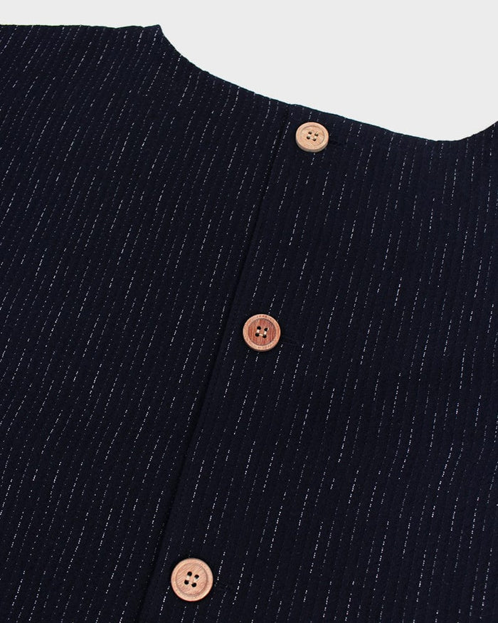 ToK Pocket Dress, Oversized, Indigo with Faded Shima