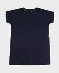 ToK Pocket Dress, Oversized, Indigo with White Dashes
