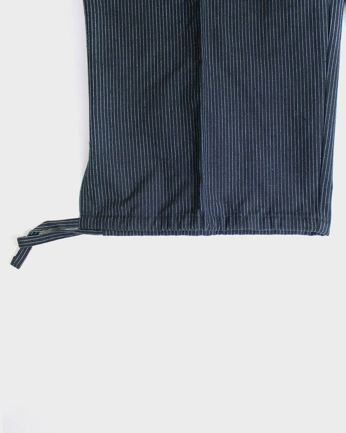 ToK Samue Set, Men's, Indigo with Thin Tsumugi Shima