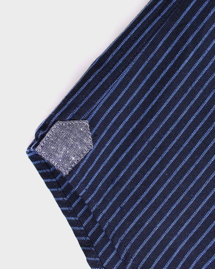 ToK Shirt, Long Sleeve Button-Up, Indigo with Blue Shima