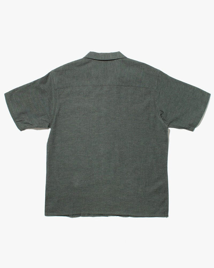 ToK Shirt, Short Sleeve Button-Up, Open Collar, Seagreen