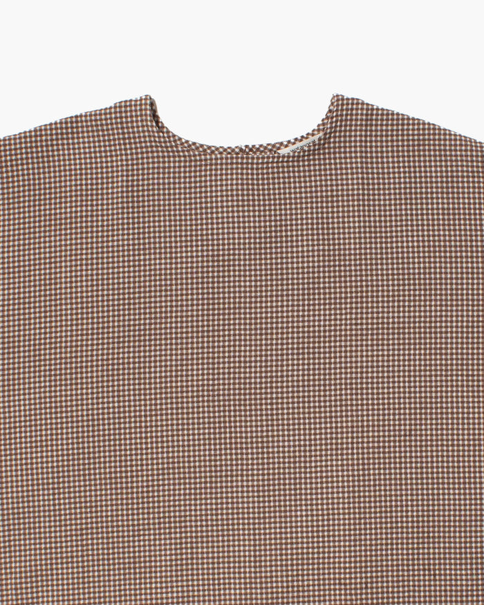 ToK Tunic, Oversized, Brown Gingham