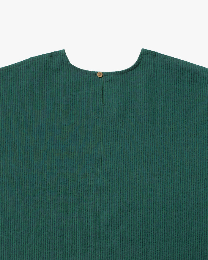 ToK Tunic, Oversized, Teal with Indigo Shima