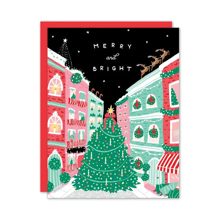Town Tree Christmas Holiday Card