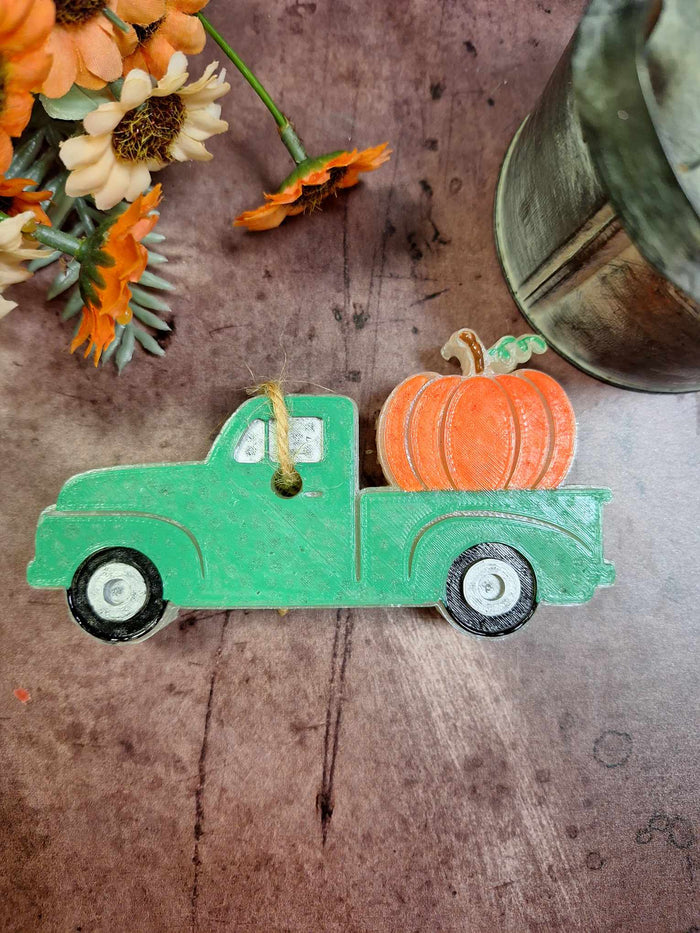 Truck with Pumpkin Silicone Mold