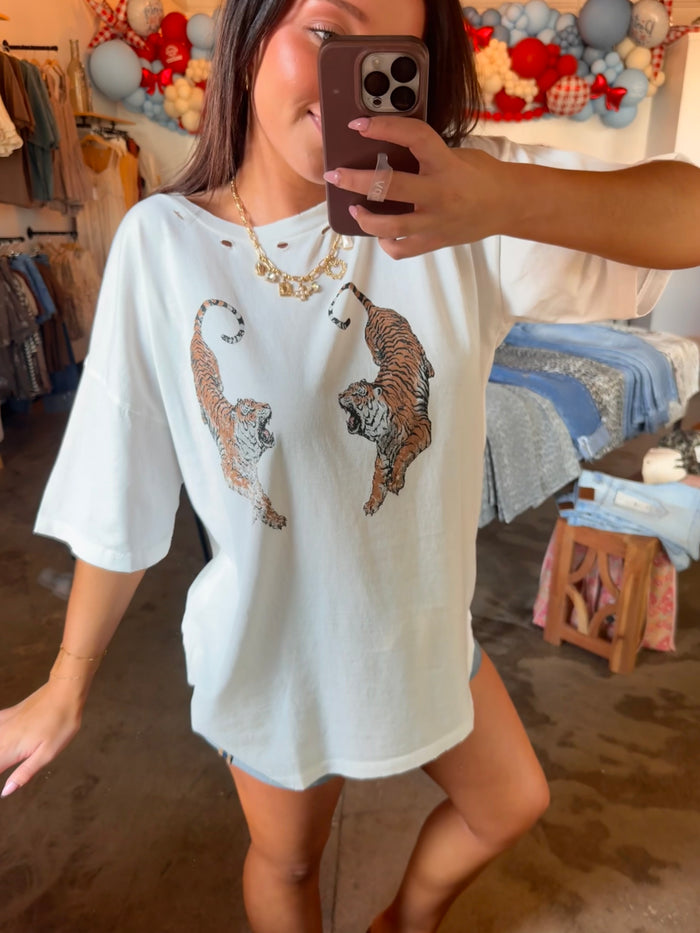 Twin Tiger Distressed Tee