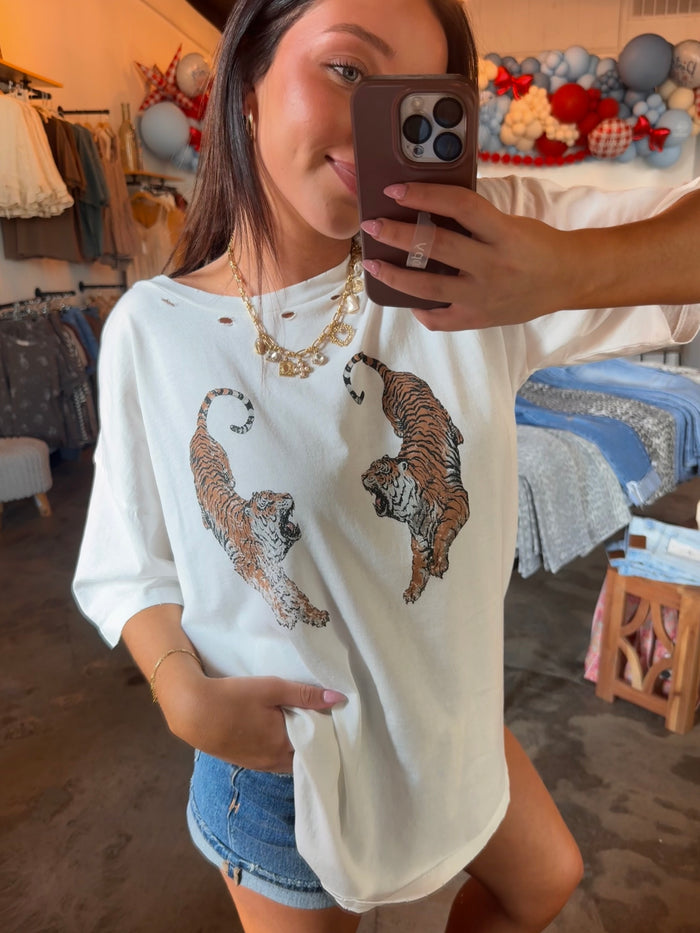 Twin Tiger Distressed Tee