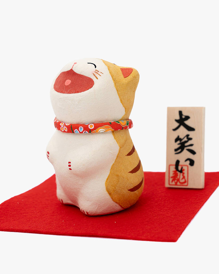 U Plus Inc, Japanese Washi Paper, Laughing Cat Ornament