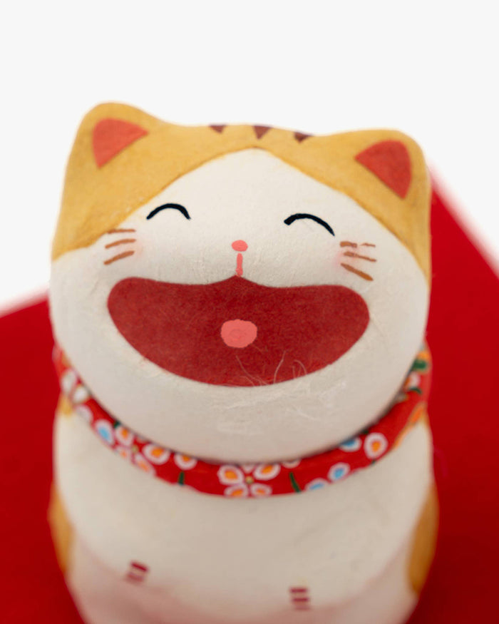 U Plus Inc, Japanese Washi Paper, Laughing Cat Ornament