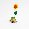 U PLUS INC, Ryukodo Frog and Sunflower Figurine