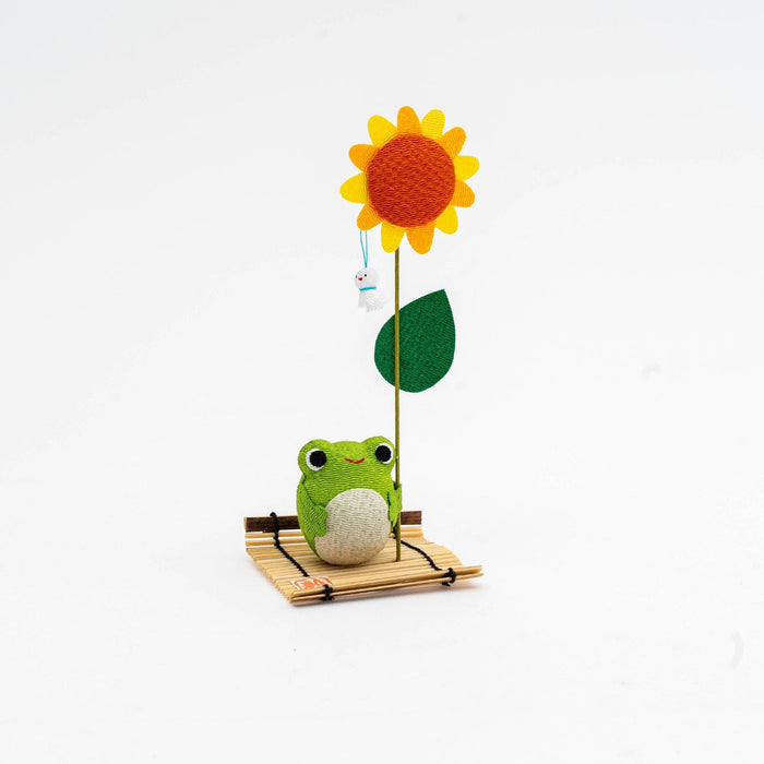 U PLUS INC, Ryukodo Frog and Sunflower Figurine