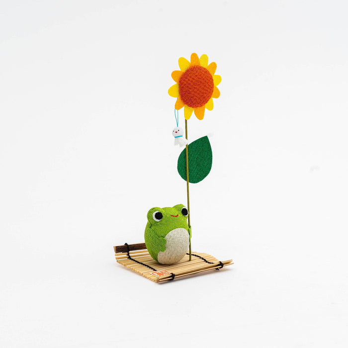 U PLUS INC, Ryukodo Frog and Sunflower Figurine