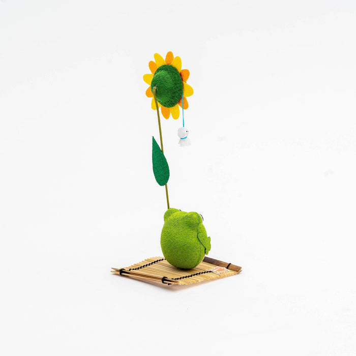 U PLUS INC, Ryukodo Frog and Sunflower Figurine