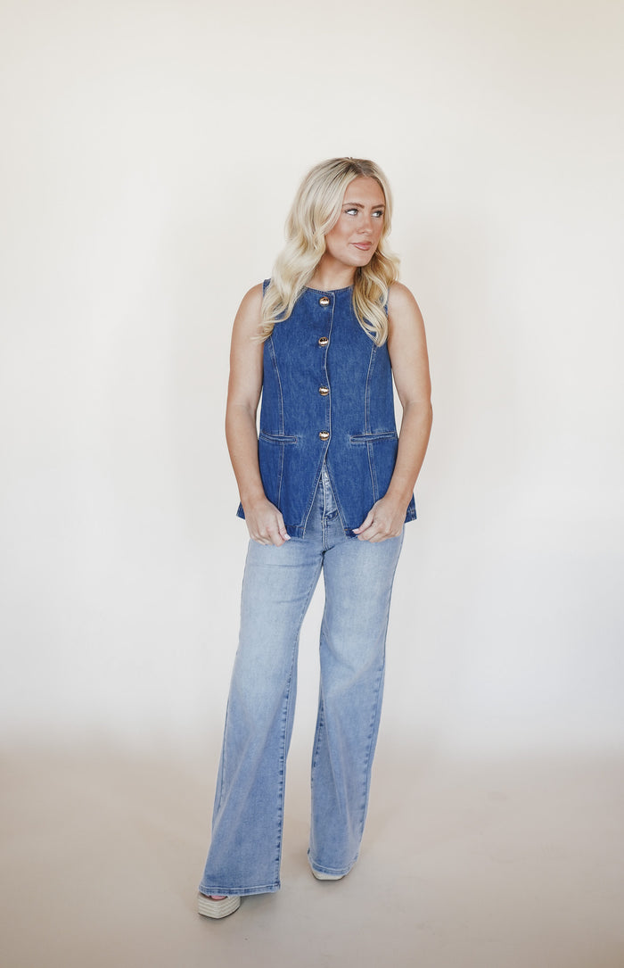 Uptown Denim Top