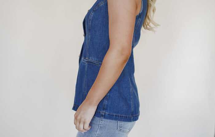 Uptown Denim Top