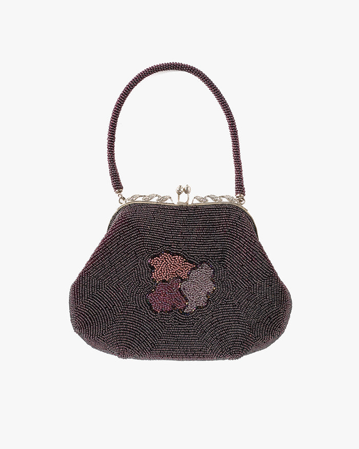 Vintage Bag, Purse, Beaded, Purple Kumo