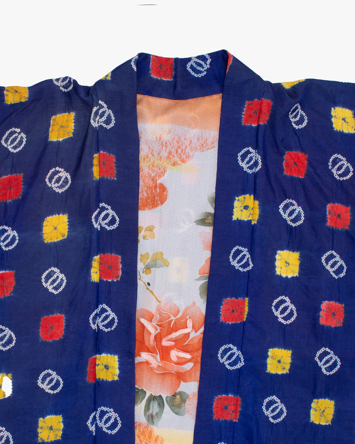 Vintage Haori Jacket, Geometric Multicolor