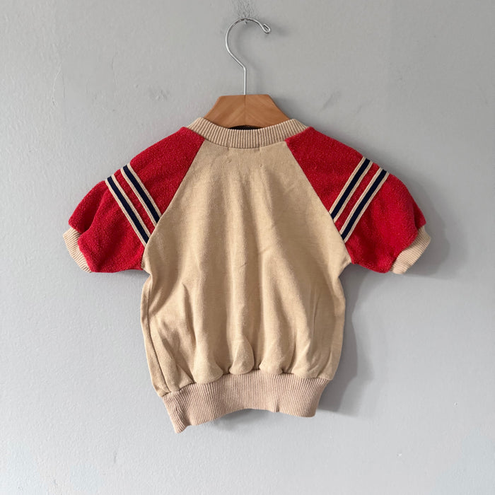 Vintage Health tex / Beige crew short sleeve / 6Y(Fits 3-4Y)