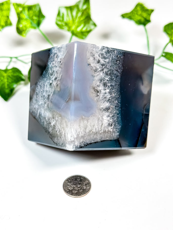 Volcanic Agate Standing Cube (UV) 45D