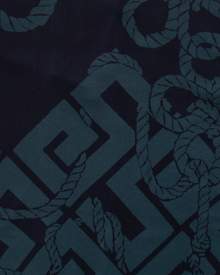 Wa-Modern, Cardigan Robe, Indigo with Teal Nawa
