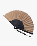 Wa-Modern, Hand Fan with Carabiner, Gold and Blue