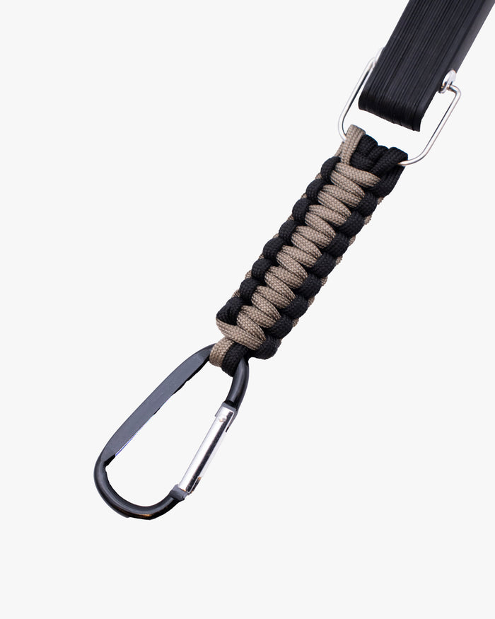 Wa-Modern, Hand Fan with Carabiner, Grey and Black