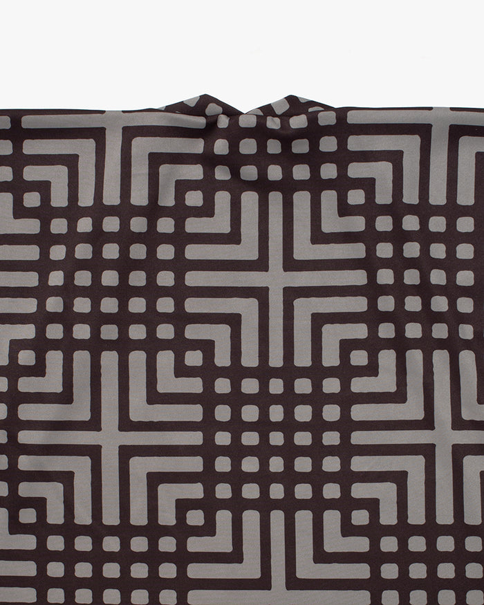Wa-Modern, Haori, Grey with Brown Koushi Pattern