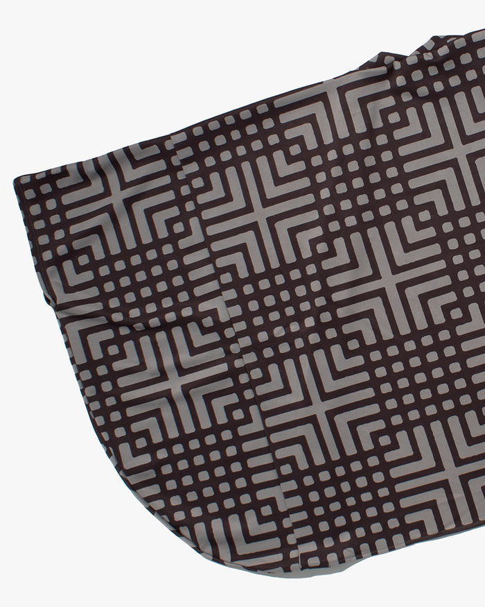 Wa-Modern, Haori, Grey with Brown Koushi Pattern