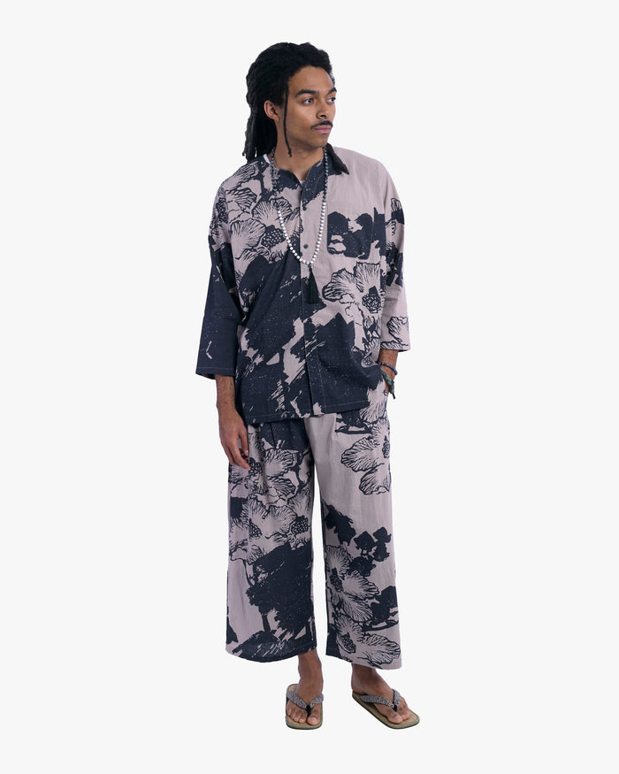 Wa-Modern, Long Sleeve Button Up Tunic, Fuyou